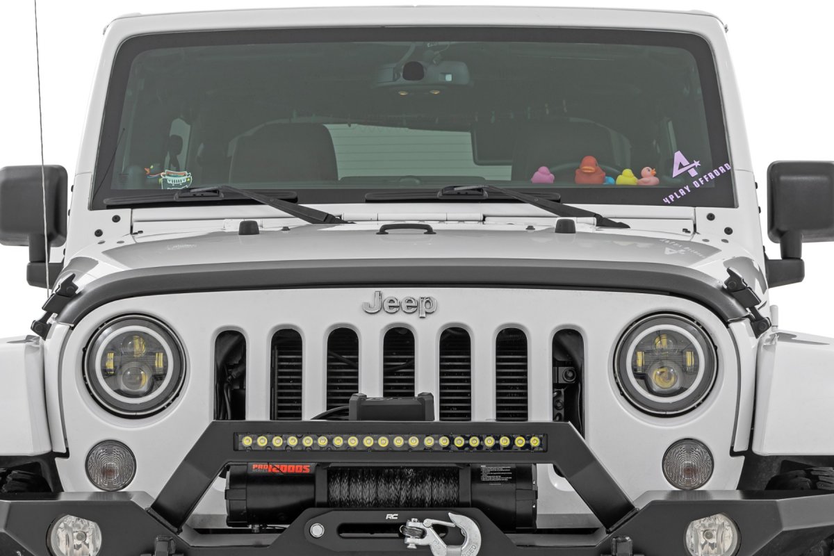 Jeep Wrangler Unlimited Hood Protector - Rough Country - Trail Cladding - '07-'18